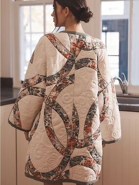 By Anthropologie Quilted Robe Jacket NWOT Size S/M